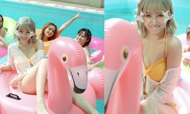 Hari Won diện bikini khoe vòng 1 ‘cực nóng’ nhưng lộ bụng ngấn mỡ