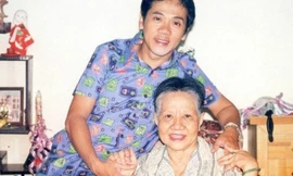 NSƯT Thành Lộc và mẹ- nghệ sĩ Huỳnh Mai.