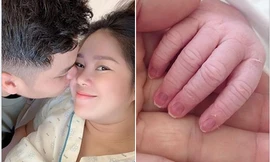 Chồng kém 7 tuổi hạnh phúc khi Lê Phương hạ sinh con gái