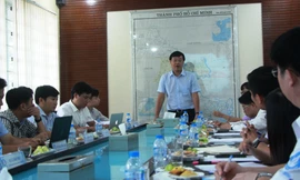 Anh Lê Quốc Phong, Bí thư thứ nhất T.Ư Đoàn, Chủ tịch T.Ư Hội Sinh viên Việt Nam, phát biểu chỉ đạo tại buổi làm việc với Hội SVVN TPHCM diễn ra sáng 30/9.