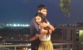 Một cảnh trong phim "Thề không gục ngã" do Trương Quỳnh Anh và Bình Minh đóng.