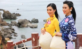 Thí sinh Hoa hậu Việt Nam duyên dáng thướt tha trong tà áo dài