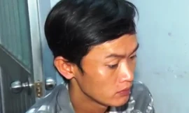 Nguyễn Thanh Lợi tại cơ quan công an