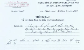 Tạm đình chỉ vụ án hình sự xảy ra tại Sở KH&ĐT Hà Nam