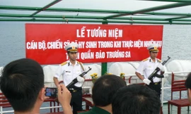 Lễ tưởng niệm các liệt sĩ hy sinh trên đảo Gạc Ma.