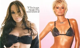 'Bản sao' của Paris Hilton khoe vòng một táo bạo