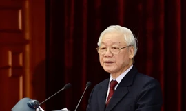 Tổng Bí thư, Chủ tịch nước Nguyễn Phú Trọng phát biểu bế mạc Hội nghị Trung ương 9.