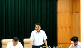 Chủ tịch UBND thành phố Hà Nội Nguyễn Đức Chung phát biểu tại hội thảo