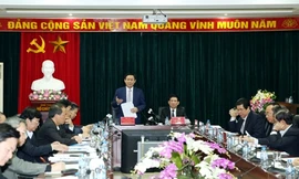 Phó Thủ tướng Vương Đình Huệ dự cuộc họp chuyên đề của Kiểm toán Nhà nước. Ảnh TC