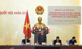 Đoàn giám sát của Quốc hội làm việc với Chính phủ