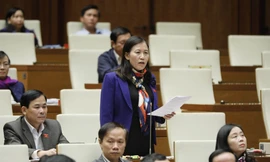 Chủ nhiệm Uỷ ban Tư pháp Lê Thị Nga. Ảnh Như Ý