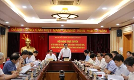 Trưởng Ban Tổ chức Trung ương Phạm Minh Chính phát biểu tại hội nghị