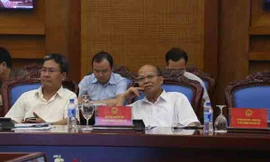 Ông Đỗ Văn Đương tại hội nghị trực tuyến sáng nay. Ảnh LD