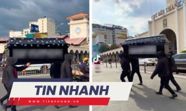 TIN NHANH: Tin mới nhất vụ nhóm người khiêng quan tài trước cổng chợ Bến Thành