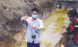 Xăng vớt lên từ dưới giếng có màu xanh như xăng A 92