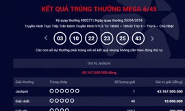 Kết quả xổ số Vietlott ngày 29/4 trị giá hơn 43 tỷ đồng. Ảnh: Vietlott