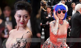 Những mỹ nhân khoe ngực, 'chiêu trò' phản cảm trên thảm đỏ Cannes