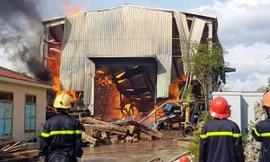 Hiện trường vụ cháy. Ảnh: PLO