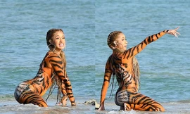 Cardi B 'hoá' nữ chúa sơn lâm nóng bỏng, nhảy điệu lắc mông trên biển