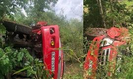 Hiện trường vụ tai nạn.