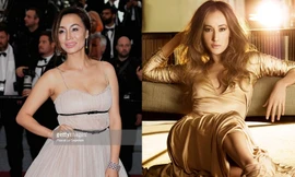 Choáng với gương mặt biến dạng của mỹ nhân gốc Việt Maggie Q ở Cannes