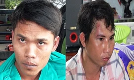 Đối tượng Phạm Út Lớn (trái) và Thái Quốc Thanh.