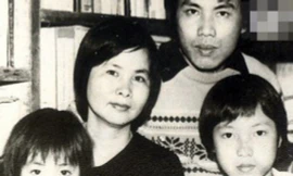 BTV Lưu Minh Vũ (phải) chụp chung cùng bố Lưu Quang Vũ, má Xuân Quỳnh và em trai Lưu Quỳnh Thơ. Ảnh tư liệu