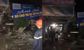 Hiện trường vụ tai nạn.