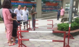 Khu chung cư xảy ra vụ chồng bắn vợ.