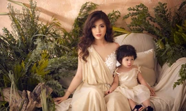 Á hậu Diễm Trang hoá nữ thần trong bộ ảnh đón tuổi mới của con gái