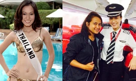 Bất ngờ khi nữ cơ trưởng chở đoàn thí sinh từng là HH Hoàn vũ Thái Lan