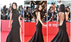 Bộ váy hở vòng 3 từng "náo loạn" thảm đỏ LHP Quốc tế Busan lần thứ 18.