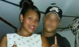 Nam thanh niên xấu số và bạn gái.