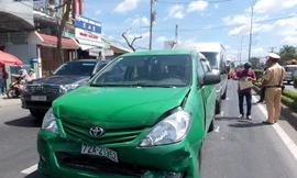 Hiện trường vụ tai nạn.