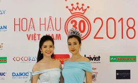 Dàn hoa hậu, á hậu rạng rỡ tại họp báo Chung khảo phía Bắc HHVN