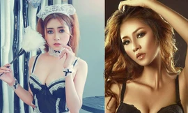 Kim Phượng (phải) và Huyền Phương là hai người mẫu khoả thân tố N.L hiếp dâm và sàm sỡ.