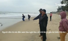 Hé lộ thông tin về tàu cổ trồi lên bờ biển Hội An