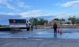 Hiện trường vụ tai nạn. Ảnh CTV