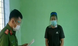 Đối tượng Huỳnh Đắc Cường bị bắt. Ảnh CA