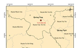 Xảy ra động đất tại huyện miền núi Quảng Nam