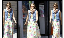 Jessica Alba mê mẩn váy maxi