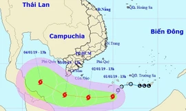 Bão Pabuk, là cơn bão đầu tiên năm 2019 trên biển Đông.