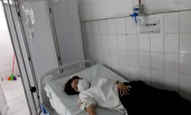 Cô giáo N.H thời điểm nhập viện cấp cứu