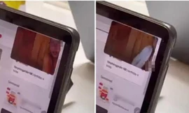 Hình ảnh giáo viên không mặc đồ bị phụ huynh ghi lại