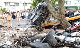 Hiện trường vụ tai nạn chiều 22/5