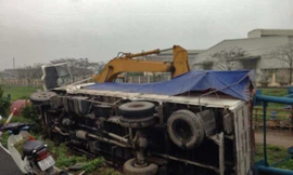 Hiện trường vụ tai nạn.