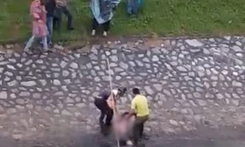 Xôn xao clip cứu cô gái nhảy sông Tô Lịch giữa giá rét