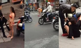 10 video ‘hot’: Giận bạn trai, cô gái cởi phăng đồ giữa phố