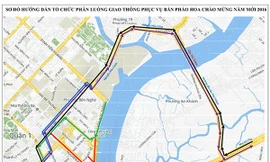 TP.HCM cấm xe nhiều tuyến đường phục vụ bắn pháo hoa 