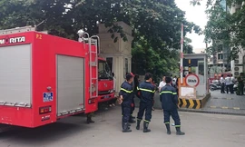 2 xe cứu hỏa được huy động đến hiện trường.